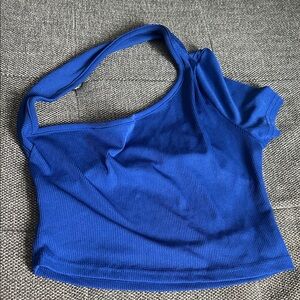 Blue One-Shoulder Women's Top